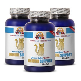 Immune Booster for Cats - Immune System Booster - CAT Treats - Premium Complex Blend - Powerful - cat Mushroom Supplement - 180 Treats (3 Bottle)