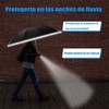 Paraguas Plegable Inverso Automático, Paraguas Doble Capa de Sombrillas para