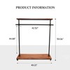 Diwhy Industrial Pipe Clothing Rack, Pine Wood Shelving, Shoes Rack