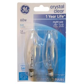 GE 8-Pack General Electric 60w Decorative B Type Candelabra Base Bulb 76229