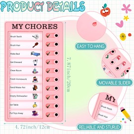 2 Pieces Memo Plastic Board RV Checklist Board Reusable Checklist Note Board Simple-Reminder Tool Notes and Messages Board (Pink & Green)