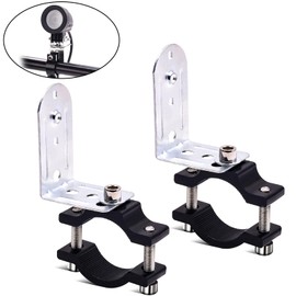 Biqing 2PCS Motorcycle Fog Light Mount Brackets,Universal Tube Light Holder Fog Light Mounting Front Fork Clamps Spotlight Extension Holders Fit for 0.7"-1.4" Motorbike Bumper(18MM-36MM)