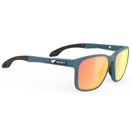 [RUDYPROJECT] SP824064-0000 Sunglasses, Light Flow A, Teal Matte/Multi Laser Orange, Lens Width: 2.2 inches (57 mm)