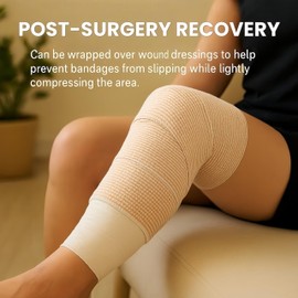 Premium Elastic Bandage Wrap, 6 Pack Reusable 4 Inch With Velcro, Latex-Free Orthopedic Compression Support for Legs/Ankle/Knees/Body/Wrists, First Aid for Lymphedema, Sprain, and Injury Recovery