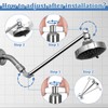 Rain Shower Head Extension 12 Inch Adjustable Rain Shower Head