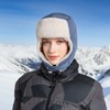 ZLYC Women Fleece Lined Winter Hat Windproof Synthetic Down Earflap