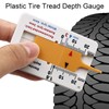 IKadiya Tread Depth Gauge 0-20 mm Plastic Depth Gauge Tyre