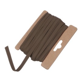 M METERXITY Double Fold Bias Binding Tape 1/4 Inch 12 Yards Cotton Bias Binding Bulk Double Fold Bias Tape for Sewing/Hemming/Bias Tape/Quilting/DIY Crafts [Coffee]