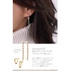 R-days Daikanyama Earrings Converter, Screw Type, Gold, Silver, Painless, Crystal
