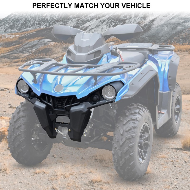 SAUTVS Front Fascia for Can-Am Outlander 450 570, Black Combination