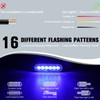 DIBMS LED Emergency Strobe Lights Bar 8x Blue 6 LED