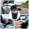 SOLARXIA Car Ashtray, Auto Ashtray with Damping Lid Purple LED