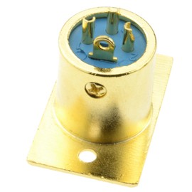 XLR 3-Pin Female Microphone Chassis Panel Mounting Soldering Plate Gold-Plated