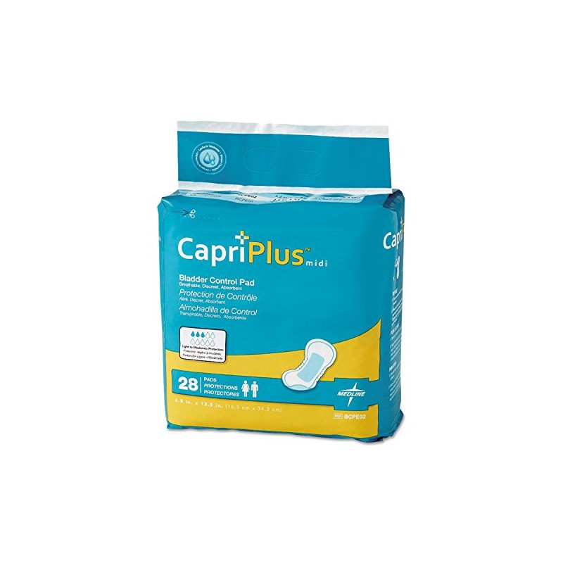 Capri Plus Bladder Control Pads, Extra Plus, 6 1/2" x