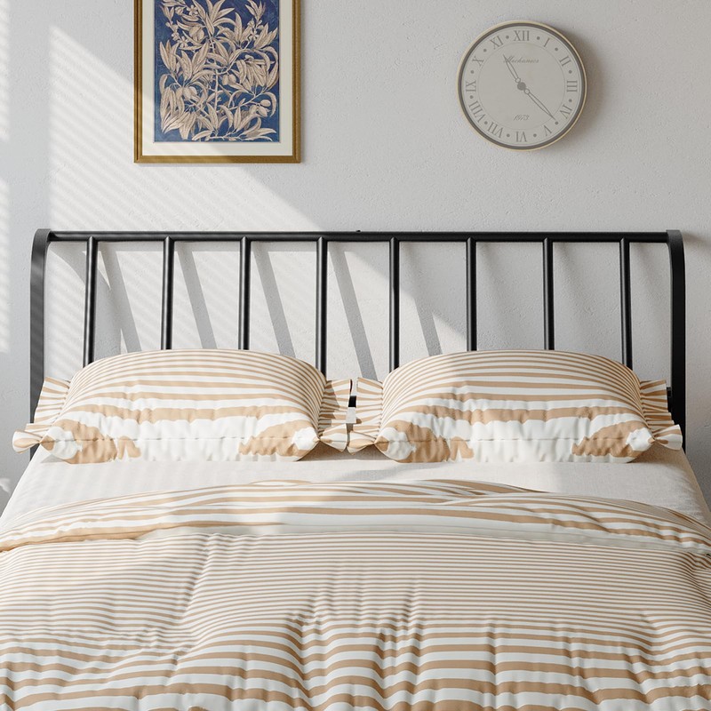 MAHANCRIS Queen Size Headboard Only, Metal Headboard with 2 Power