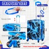 Redbaker 6 Pcs Kids Luggage Set, 17 Inch, Blue Lightning
