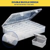 Bluedale 50Pcs Small Bead Organizer Box, Clear Rectangles Bead Storage