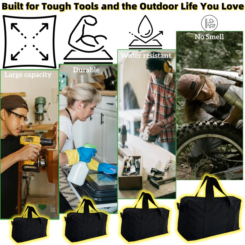 Voyboced 14 Inch Canvas Tool Bag, Small Tool Bag for