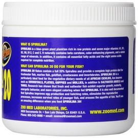 Zoo Med Spirulina 20 Flake Fish Food, 2-Ounce