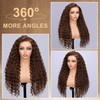 28 Inch Chocolate Brown Lace Front Wig Brown Deep Wave