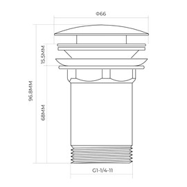Vancoco Universal Pop-Up Drain Fitting