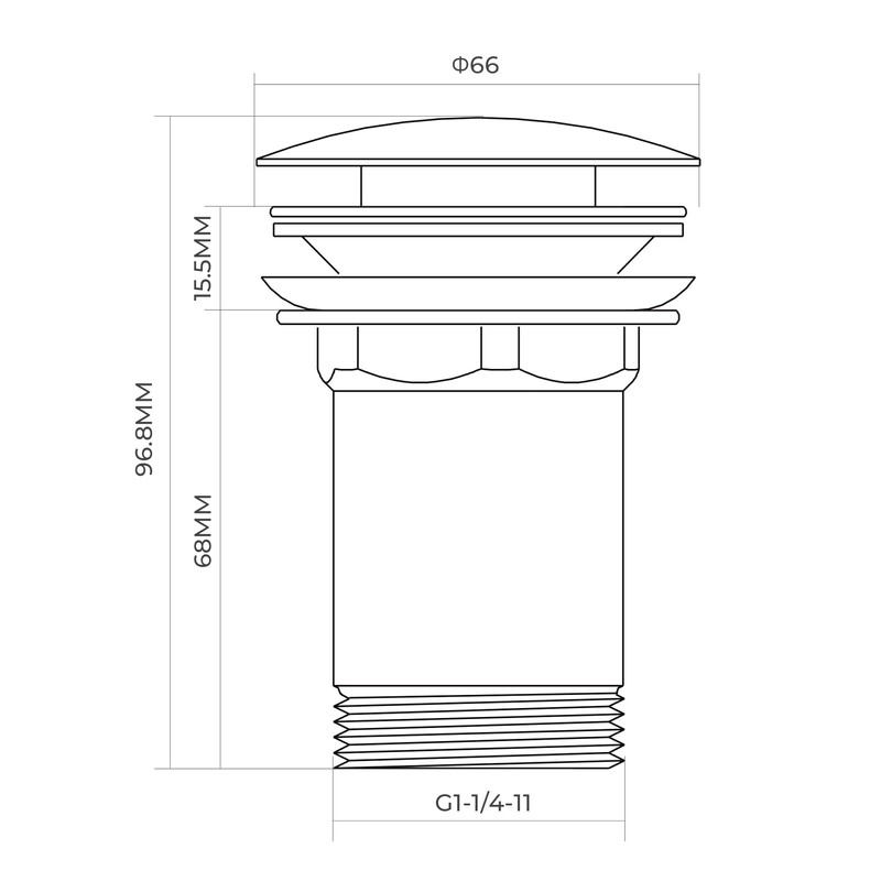 Vancoco Universal Pop-Up Drain Fitting