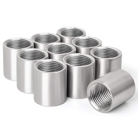 TAISHER 10 Pcs 304 Stainless Steel Cast Pipe Fitting, Coupling, 3/8" x 3/8" BSP Female Threaded, for Water Oill Air Gas