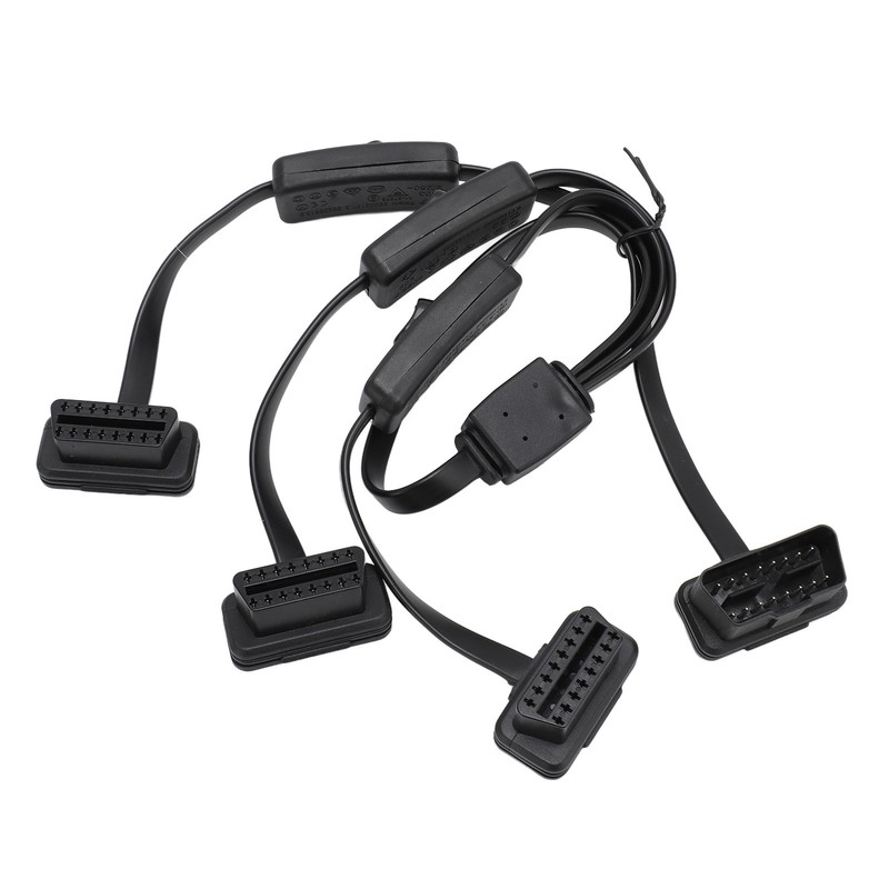 OBDII Flat Noodle Cable 16 Pin 1 in 3 Splitter