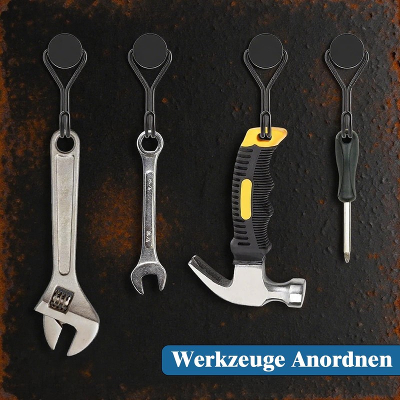 MejaRizon 6 Stück Magnethaken, 12KG Magnethaken Extra Stark, 20mm Neodym