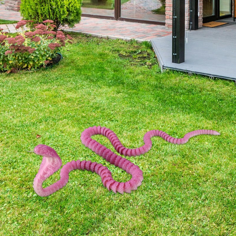 lasuroa 3D Printed Cobra Snake, 3D Printed Animals Flexible Crystal