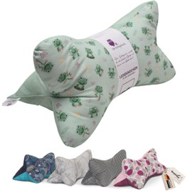 Leseknochen Nackenkissen Tiere bequem und waschbar! Handgestopft und genäht in Deutschland - Nutzbar als Nackenrolle Kissen Nackenrolle (Quak)