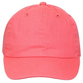 Gorra de béisbol para niños y niñas, de algodón suave, ligera, tamaño ajustable para 2 a 9 años, Coral/Lluvia Tropical, 6-9 años
