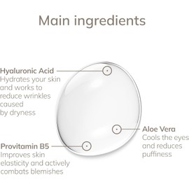 GESKE Sérum para ojos anti hinchazón Contra ojeras y ojos hinchados Con aloe vera Sérum de belleza Suaviza el contorno de los ojos Fórmula vegana Complementa GESKE SmartAppGuided™