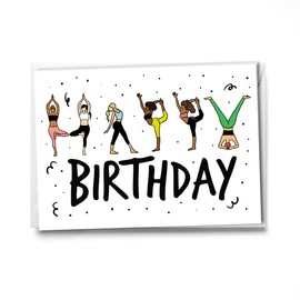Sole Inspired Yoga Birthday Card for Women | Funny Yoga Pose Card | Namaste and Celebrate with a Yogi Birthday Card