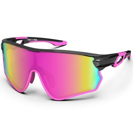 BEACOOL TR90 TAC Sports Sunglasses, Ultra Lightweight, Polarized Lens, Baseball, Cycling, Fishing, Running, Climbing, Golf, Driving, Biking, Tennis, Skiing, Large Frame Design, Unisex, UV400, UV