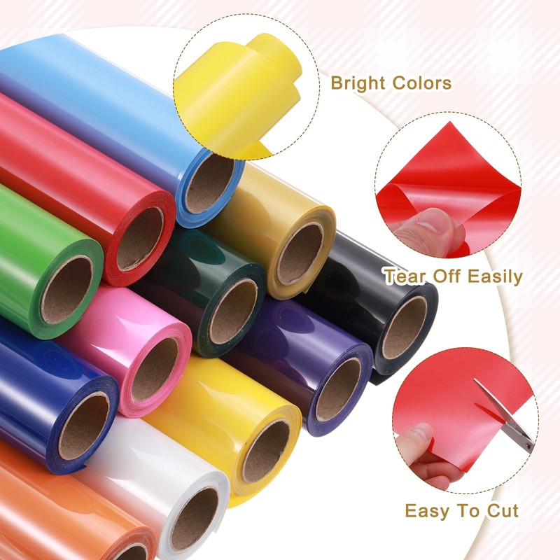 sourcing map Heat Transfer Vinyl Roll, 12" x 4.9ft HTV