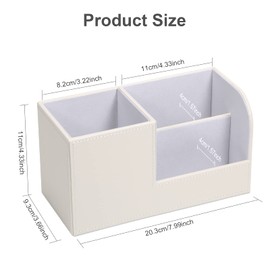 GORESE GORESE Stiftehalter Schreibtisch - Büro-Bleistifthalter Organizer Desktop-Schreibtisch-Zubehör Bürobedarf Organisationsdekor (Weiß)