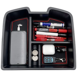 EVTIME fit for Center Console Organizer Tray 2007-2014 GMC Sierra Chevy Silverado Tahoe Yukon Suburban - GM Vehicles Accessories Replaces 19166288 (Red)