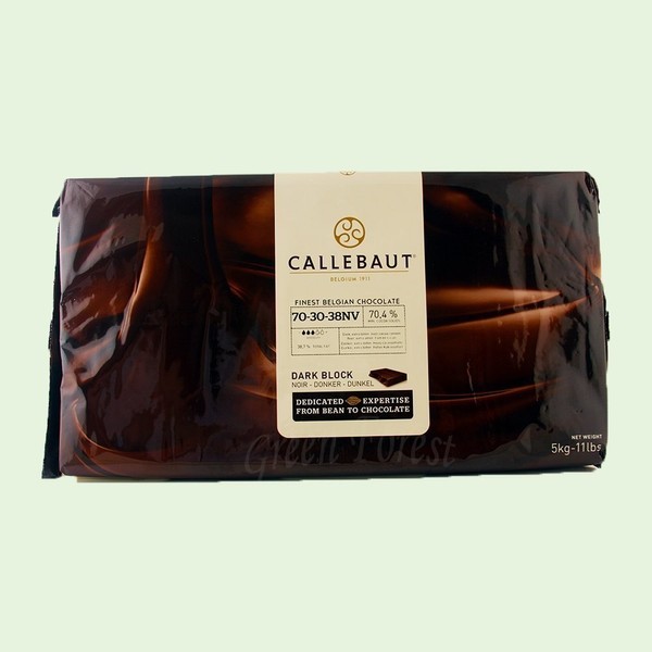 Callebaut Finest Belgian Dark Chocolate Baking Block - 70.5% - 1 block, 11 lbs