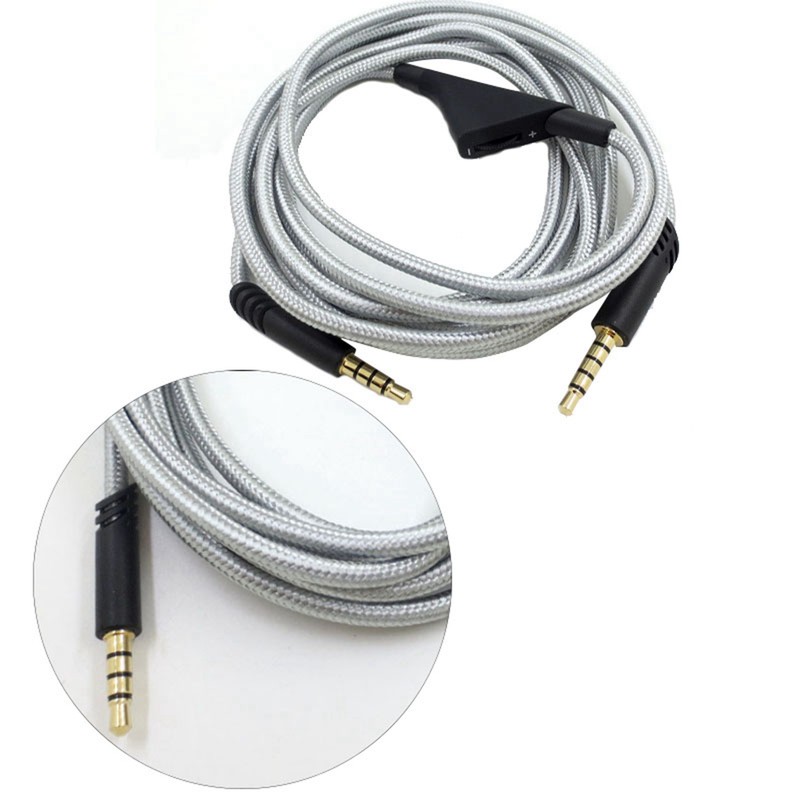 Headphone Cable with Volume Control Adjustable Gaming Headset Cable with