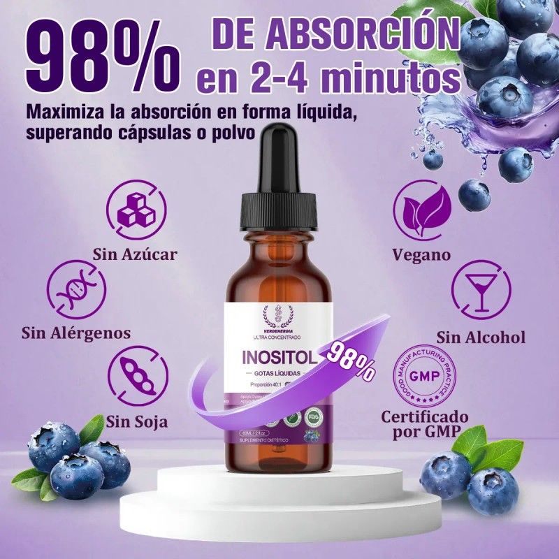 Myo Chiro Inositol Puro40 Suplemento Vitamina Mujer