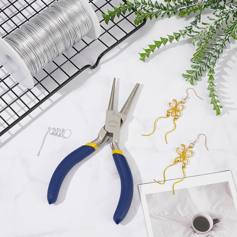 BENECREAT Wire Loop Pliers with Non-Slip Handle, Precision Round Pliers
