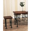 Niubid 28 Inch Industrial Pipe Table Leg Set - Iron