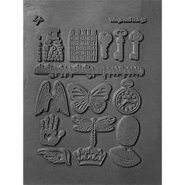 Lisa Pavelka Polymer Clay Art Supplies (Style 185) - Rubber Mold Crafting Texture Stamp - Wings and Things