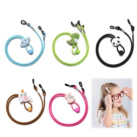 HAZMA Pack of 5 Children's Adjustable Glasses Cords for Girls and Boys, Glasses Cord, Glasses Cord, Sports, for Sunglasses, Sports Glasses, Safety Glasses