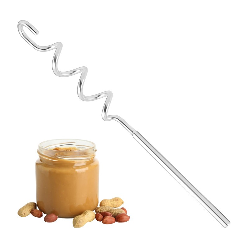 Peanut Butter Stirrer Tool, Stainless Steel Drill Nut Butter Stirrer,
