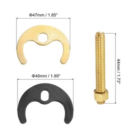 QUARKZMAN 1 Set Tap Mounting Bracket, Tap Horseshoe Double Hole, Mounting Circlip Washer, Copper Circlip Extend Tap Washers, Stainless Steel Brass