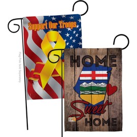 Canada Provinces Alberta Home Sweet Garden Flags Pack Regional Canadian Territories Region Country Particular Area Support Our Troops Small Gift Yard House Banner Made In USA 13 X 18.5