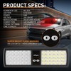 Nilight Red White 48LED Visor Strobe Lights Interior Windshield Emergency