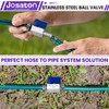Josaton 3/8” Hose ID Barb Ball Valve 304 Stainless Steel